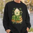 Book Lover St Patricks Day Teacher Cosy Librarycore Sweatshirt Gifts for Him