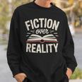 Book Nonfiction Reading Literary Apparel Fact Based Books Sweatshirt Gifts for Him