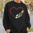 Book Reading Books Heart Sweatshirt Gifts for Him