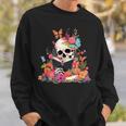 Book Reading Skull Skeleton Flowers Floral Bookish Butterfly Sweatshirt Gifts for Him Book Reading Skull Skeleton Flowers Floral Bookish Butterfly Sweatshirt Gifts for Him