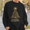 All Booked For Christmas Book Tree Book Lover Teacher Sweatshirt Gifts for Him