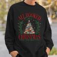 All Booked For Christmas Holly Xmas Jolly Book Club Teacher Sweatshirt Gifts for Him
