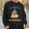 All Booked Up For The Holidays Reading Book Lover Xmas Sweatshirt Gifts for Him