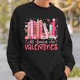 All Booked For Valentine Book Reading Women Girl Teacher Sweatshirt Gifts for Him