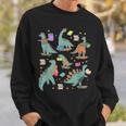 Bookish Dinosaur Animal Lover Book School Librarian Sweatshirt Gifts for Him