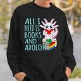 Books And Axolotl Kawaii Animal Axolotls Lover Owner Graphic Sweatshirt Gifts for Him Books And Axolotl Kawaii Animal Axolotls Lover Owner Graphic Sweatshirt Gifts for Him
