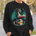 Books Dragon Reading Book Lover Sweatshirt Gifts for Him