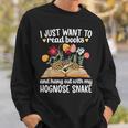 Books And My Hognose Snake Owner Hognose Snake Lover Sweatshirt Gifts for Him