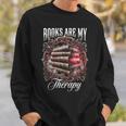 Books Are My Therapy Vintage Bookworm Reader Sweatshirt Gifts for Him Books Are My Therapy Vintage Bookworm Reader Sweatshirt Gifts for Him