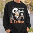 Books Reading Reader Panda Panda Books And Coffee Sweatshirt Gifts for Him