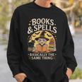 Books And Spells Witch Witches Bookish Book Reader Reading Sweatshirt Gifts for Him
