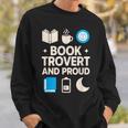 Booktrovert Introvert Reader Library Card Coffee Books Sweatshirt Gifts for Him