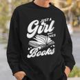 Bookworm Book Reading Just A Girl Who Loves To Read Books Sweatshirt Gifts for Him