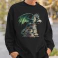 Bookworm Dragon Reading Books Dragon & Books Lover Sweatshirt Gifts for Him Bookworm Dragon Reading Books Dragon & Books Lover Sweatshirt Gifts for Him