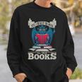 Bookworm Flying Mythical Creature Book Reading Dragon Sweatshirt Gifts for Him