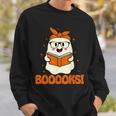 Booooks Ghost Boo Read Books Library Teacher Halloween Cute For Men Women Kids Sweatshirt Gifts for Him