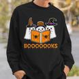 Booooks Ghost Boo Read Books Library Teacher Halloween Cute Sweatshirt Gifts for Him Booooks Ghost Boo Read Books Library Teacher Halloween Cute Sweatshirt Gifts for Him