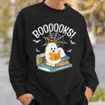 Booooks Ghost Read Books Halloween Sweatshirt Gifts for Him