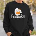 Booooks Halloween Cute Ghost Reading Library Books Sweatshirt Gifts for Him