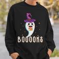 Booooks Halloween Shirts Cute Ghost Book Teacher Reading For Men Women Kids Sweatshirt Gifts for Him