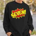 Boy Seven Superhero Comic Book Hero 7th Birthday Boy 7 Years Sweatshirt Gifts for Him Boy Seven Superhero Comic Book Hero 7th Birthday Boy 7 Years Sweatshirt Gifts for Him