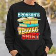 Bronson's Reading Shirt Personalized Book Reading Sweatshirt Gifts for Him Bronson's Reading Shirt Personalized Book Reading Sweatshirt Gifts for Him