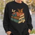 Butterflies And Books Cute Butterfly Sweatshirt Gifts for Him