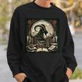 Capricorn Zodiac Art Academia Aesthetic Book Lover Sweatshirt Gifts for Him