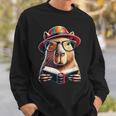 Capybara Bookworm Rodent Reading a Book Sweatshirt Gifts for Him