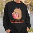 CapyFun Books Are The Only Treasure I Need Capybara Kids Sweatshirt Gifts for Him