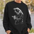 Cat Holds Book Writing Animal Print Motif Drawing Art Cat Sweatshirt Gifts for Him