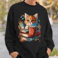 Cat Reading A Book Men Women Kids Sweatshirt Gifts for Him