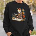 Cat Reading A Book In Traditional Japanese Clothing Kimono Sweatshirt Gifts for Him Cat Reading A Book In Traditional Japanese Clothing Kimono Sweatshirt Gifts for Him
