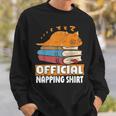 Cat Sleeping Napping Bookworm Reading Book Lover Book Nerd Men Women Kids Sweatshirt Gifts for Him