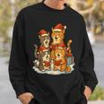 Cats Reading Books Christmas Tree Sweatshirt Gifts for Him