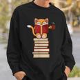 Cats And Reading Books Literature Sweatshirt Gifts for Him Cats And Reading Books Literature Sweatshirt Gifts for Him