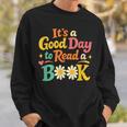 Cheerful Good Day To Read A Book Cozy Warm Bookworm Sweatshirt Gifts for Him
