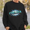 Chelsea Comic Book Style Splash Sweatshirt Gifts for Him Chelsea Comic Book Style Splash Sweatshirt Gifts for Him