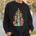 Christmas Book Tree Holiday Loves Reading Bookworm Sweatshirt Gifts for Him