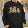 Christmas Library Gingerbread Man Books Lover Bookworm Sweatshirt Gifts for Him