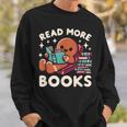 Christmas Teacher Shirt Read More Books Women Sweatshirt Gifts for Him