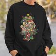 Christmas Tree Library Xmas Lights Tree Book Lover Librarian Sweatshirt Gifts for Him