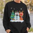 Christmas Tree Snowman Reindeer Book Stack Tee Librarian Sweatshirt Gifts for Him Christmas Tree Snowman Reindeer Book Stack Tee Librarian Sweatshirt Gifts for Him