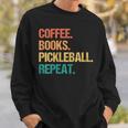 Coffee Books Pickleball Reading Lovers Bookworm Sweatshirt Gifts for Him