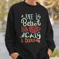 Coffee Cats And Books Cute Kitty Reading Sweatshirt Gifts for Him Coffee Cats And Books Cute Kitty Reading Sweatshirt Gifts for Him