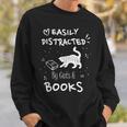 Coffee Cats And Books Ironic Kitty Literature Sweatshirt Gifts for Him Coffee Cats And Books Ironic Kitty Literature Sweatshirt Gifts for Him