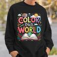 Color Our World Book Reading Program 2026 Summer Reading Sweatshirt Gifts for Him