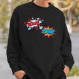 Comic Book POW Shirt BOOM Retro Superhero Costume Sweatshirt Gifts for Him