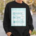 Computer Geek Peace Love Reading Cool Book Lover Bookworm Sweatshirt Gifts for Him