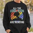 All The Cool Kids Are Reading For a Book Lovers Sweatshirt Gifts for Him